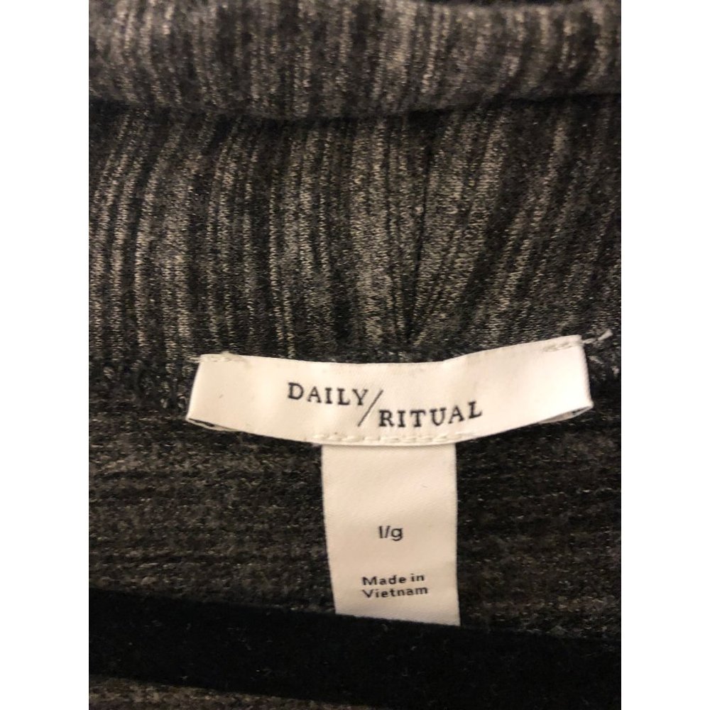 Daily Ritual Grey Space Dye Oversize Open Cardigan - Picture 6 of 9
